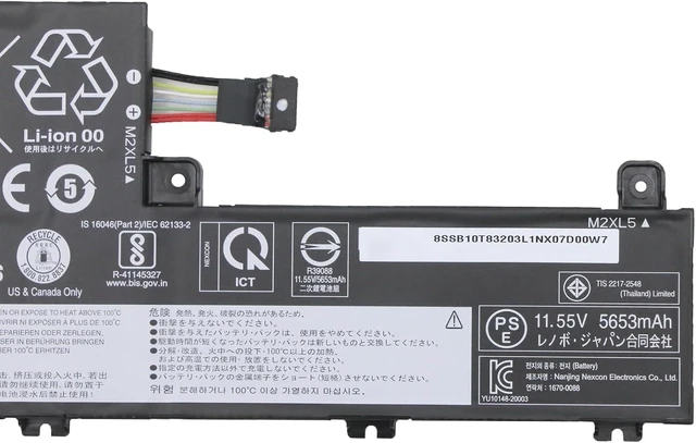 Alt view image 7 of 8 - L19L6P72 Laptop Battery 68Wh 5887mAh 6-Cell 11.55V Compatible with Lenovo ThinkPad T15P Gen 1 20TN Gen 2 21A7 Gen 3 21DA / ThinkPad P15V Gen 1 20TQ Gen 2 21A9 Gen 3 21D8 Series L19C6P72