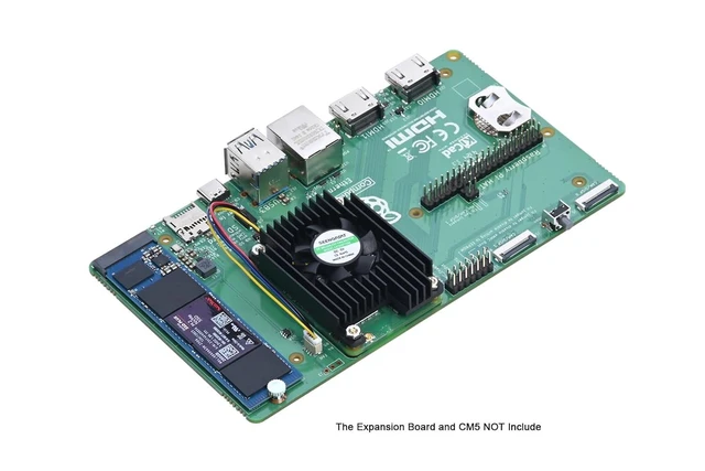 Alt view image 9 of 14 - All-in-One 3007 Cooling Fan for Raspberry Pi Compute Module 5 (CM5) - 5V PWM Speed Adjustable, Low Noise, Space Efficient, with Thermal Tapes, Fast Heat Dissipation