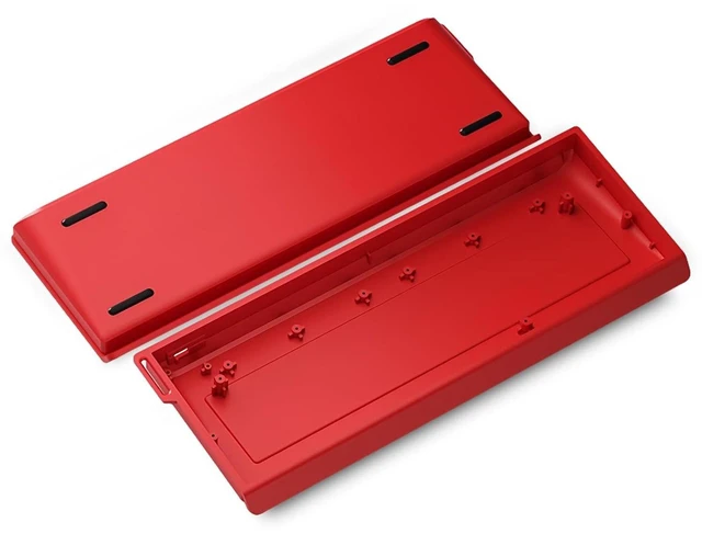 Alt view image 7 of 12 - H60 Aluminum Keyboard Case,60% Compact Customized Mechanical Gaming Keyboard Housing Compatible with Wooting60/Win60/GH60/MADLIONS MAD60HE/61Keys Barebones Keyboard DIY (Red)