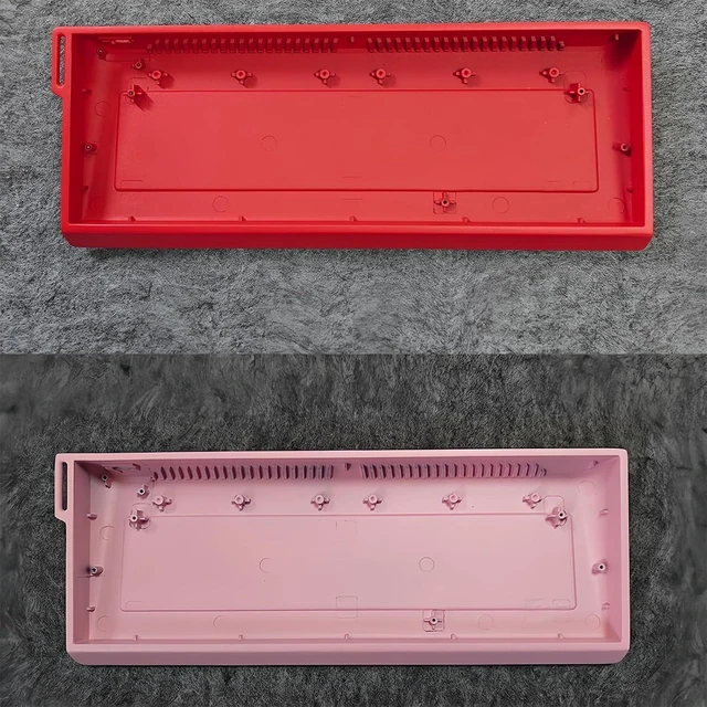 Alt view image 10 of 12 - H60 Aluminum Keyboard Case,60% Compact Customized Mechanical Gaming Keyboard Housing Compatible with Wooting60/Win60/GH60/MADLIONS MAD60HE/61Keys Barebones Keyboard DIY (Red)