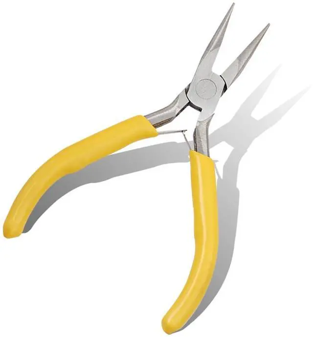 Main image of Mini Needle Nose Plier with Grip Handle (Needle Nose) | Metal Precision Pliers, Universal Car Accessories for Bending Wires, Crafting, Jewelry Making and Small Object Gripping