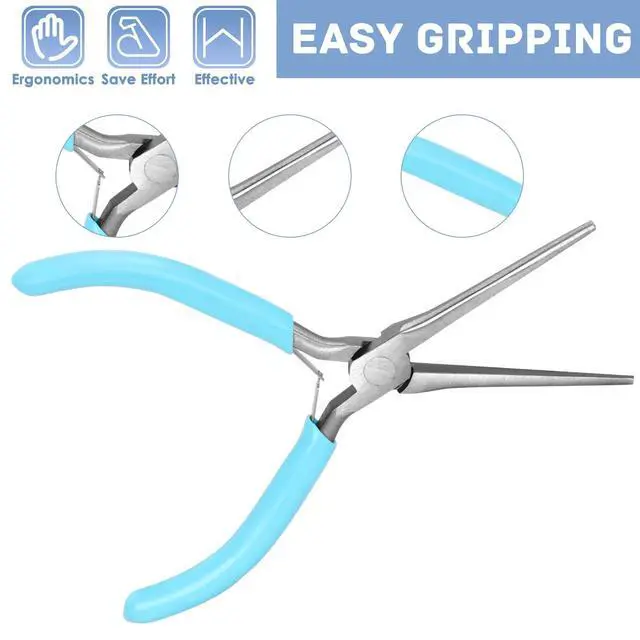 Alt view image 6 of 7 - Long Needle Nose Pliers Multipurpose Long Nose Pliers 4.5Inches Small Needle Nose Pliers for Jewelry Making with Comfort Grip Jewelry Pliers for Handmade Craft Wire Wrapping