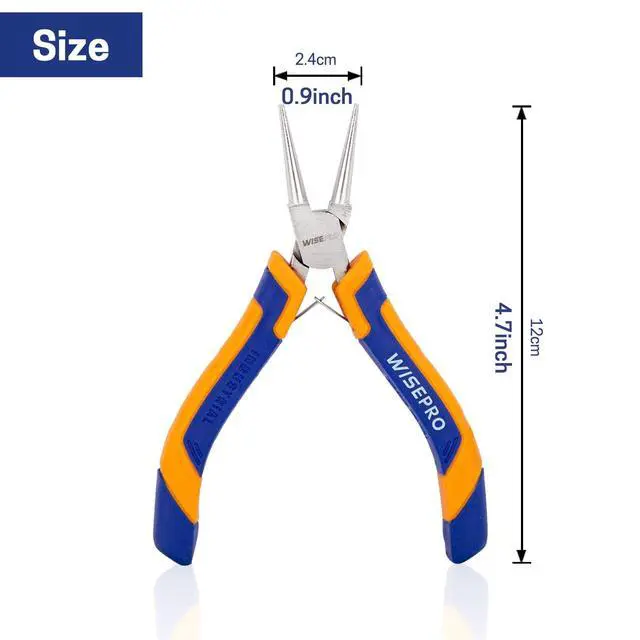 Alt view image 2 of 6 - 5 Inch Mini Round Nose Pliers, Precision Wire Looping Pliers, for Metal Wire Crimping