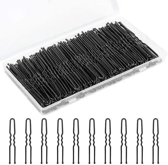 Main image of 200PCS 2.8 Inch U Shaped Large Heavy Duty Hair Pins for Women Girls, Large Hair Pins for Thick/Long Hair, Long Hair Pin Bobby Pin for Secure Bun Salon Wedding Daily Hairstyles - Black