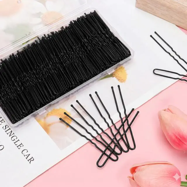 Alt view image 5 of 7 - 200PCS 2.8 Inch U Shaped Large Heavy Duty Hair Pins for Women Girls, Large Hair Pins for Thick/Long Hair, Long Hair Pin Bobby Pin for Secure Bun Salon Wedding Daily Hairstyles - Black