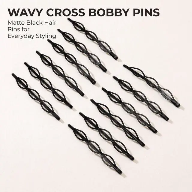 Alt view image 2 of 7 - 12 Pcs Vintage Hair Pins Mini Black Bobby Pins Fashion BB Clip Invisible Bangs Clip Small Bobby Pins for Women and Girls Decorative Wedding Dainty Accessories Headwear Hair Accessories,Hair Pins