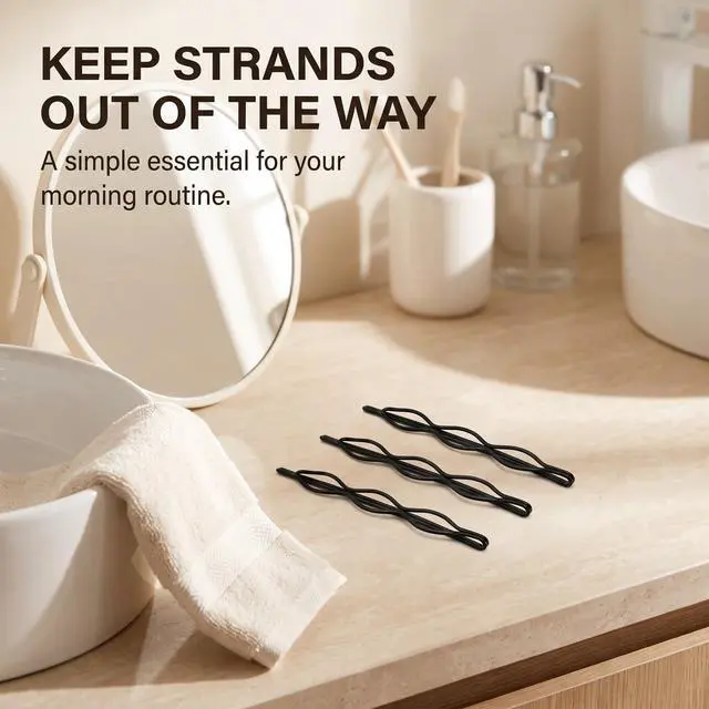 Alt view image 5 of 7 - 12 Pcs Vintage Hair Pins Mini Black Bobby Pins Fashion BB Clip Invisible Bangs Clip Small Bobby Pins for Women and Girls Decorative Wedding Dainty Accessories Headwear Hair Accessories,Hair Pins