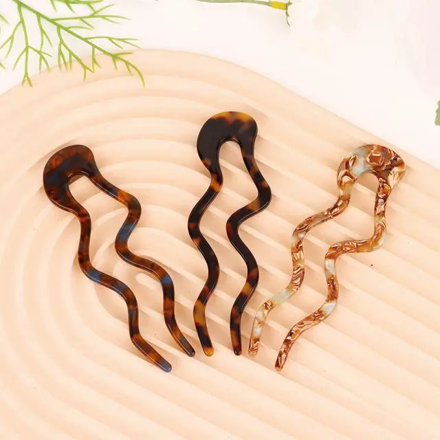 Alt view image 7 of 7 - 3PCS U Shaped French Hair Pin for Women,French Twist Pin for Thick&Fine Hair