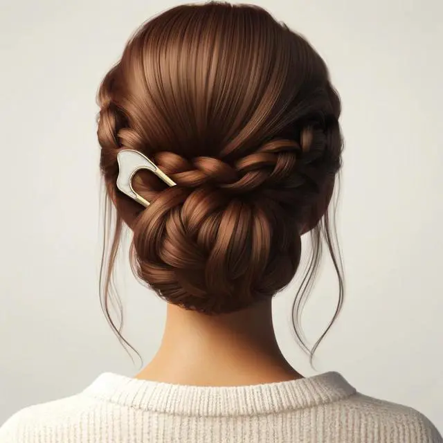 Alt view image 7 of 7 - 2PCS U-Shaped Hair Pins - Vintage Metal Hair Sticks with Natural Pearls for Elegant Hairstyles