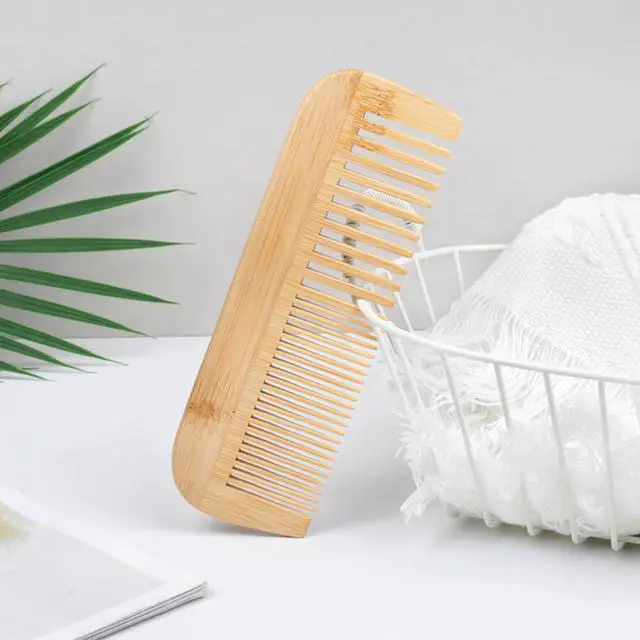 Alt view image 7 of 7 - Pure Bamboo Dual-Head Comb Wide & Fine Teeth for Gentle Grooming & Scalp Care