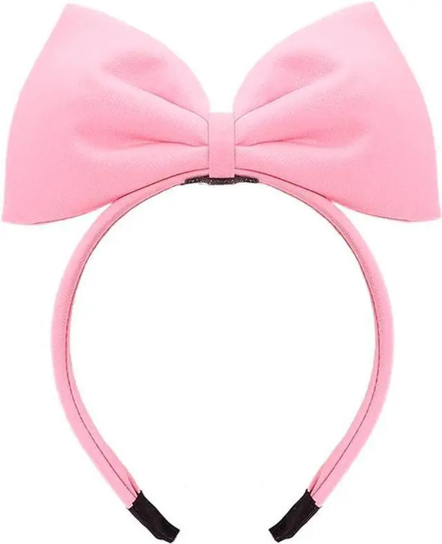 Main image of 1Pc Sweet Pink Halloween Bow Headband Bowknot Hair Hoops Bands Headpiece Hairband for Women and Grils,Women Christmas Birthday Party Decorations Accessories Easy to Wear,Headbands Hair Accessories