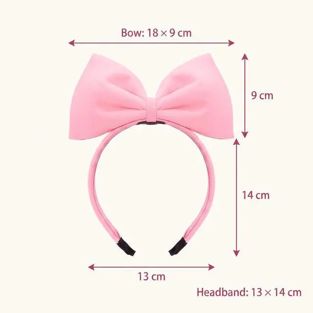 Alt view image 2 of 7 - 1Pc Sweet Pink Halloween Bow Headband Bowknot Hair Hoops Bands Headpiece Hairband for Women and Grils,Women Christmas Birthday Party Decorations Accessories Easy to Wear,Headbands Hair Accessories