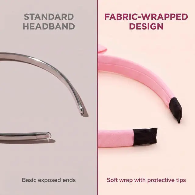 Alt view image 4 of 7 - 1Pc Sweet Pink Halloween Bow Headband Bowknot Hair Hoops Bands Headpiece Hairband for Women and Grils,Women Christmas Birthday Party Decorations Accessories Easy to Wear,Headbands Hair Accessories
