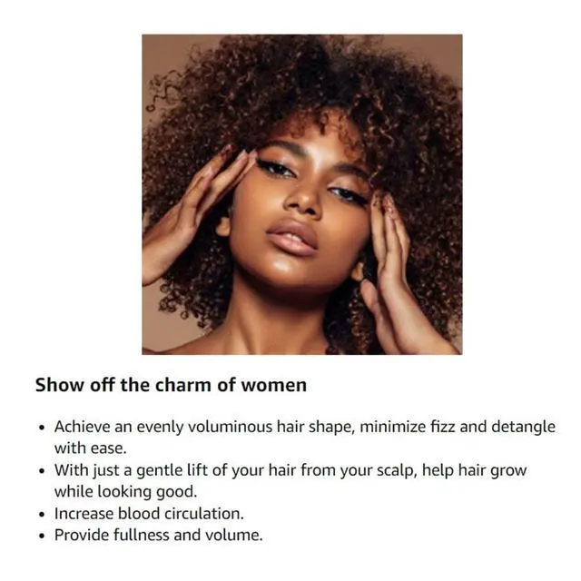 Alt view image 5 of 7 - (3 Pack) 5.25" Plastic Afro Pick Lift Hair Comb Detangle Wig Braid Hair Man Styling Comb
