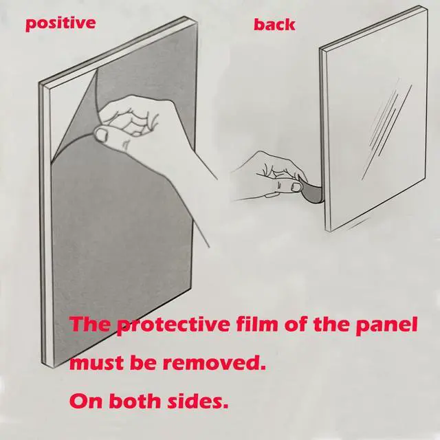 Alt view image 6 of 7 - 8x10 Picture Frames RED Solid Wood Frame, Plastic Panel (Film Needs to be Removed) Table or Wall.Front Window Opening 7.5x9.5 inch.