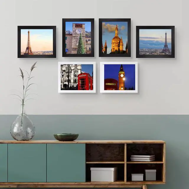Alt view image 3 of 7 - Black 8x10 Picture Frame, Photo Frame for Wall Mounting or Tabletop Diaplay, 1 Pack