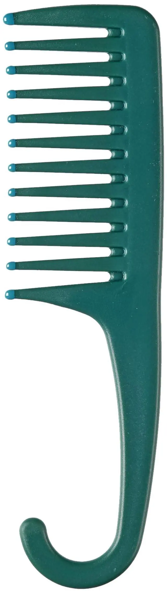Main image of & Smooth Shower Comb with Hook, Detangler Hair Comb for Women and Men, Wide-Spaced Teeth for Any Hair Type Wet or Dry, Distributes Conditioner, Teal Green