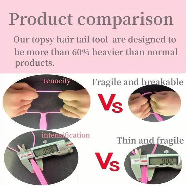 Alt view image 6 of 7 - 9pcs Hair Tail Tools & rat tail combs set, 6pcs Ponytail Pull Through Tool 3pcs Long Steel Pin Combs, Turvy Loop Styling Tool for Woman & Girl Hair Styling (Pink,Purple, Blue)