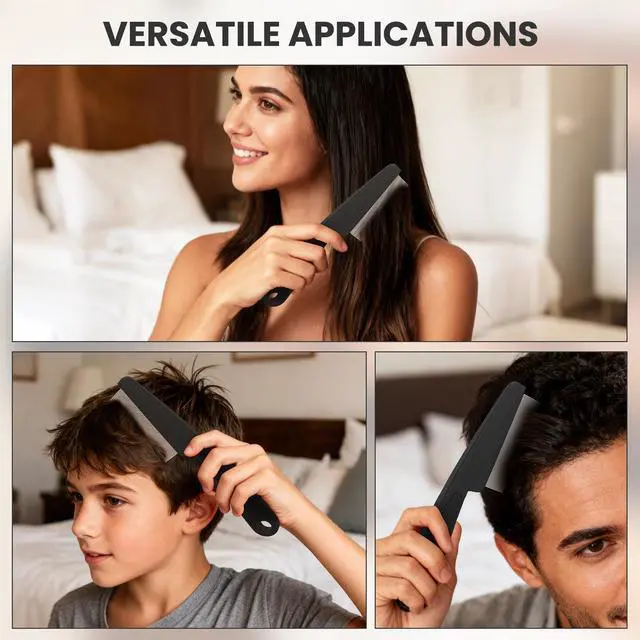 Alt view image 6 of 6 - 0.5mm Fine Tooth Stainless Steel Dandruff Comb for Adults Kids, Black | Scalp Buildup and Debris, Ideal for Daily Scalp Care, Hair Grooming and Dandruff Maintenance