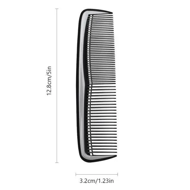 Alt view image 3 of 7 - 12 Pieces 5" Pocket Hair Combs for Men & Women | Travel-Friendly, Dual-Density Teeth For Short Hair, Beards, Mustaches & Sideburns, Black