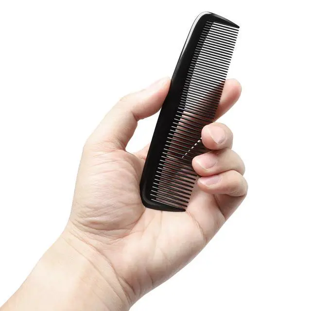 Alt view image 4 of 7 - 12 Pieces 5" Pocket Hair Combs for Men & Women | Travel-Friendly, Dual-Density Teeth For Short Hair, Beards, Mustaches & Sideburns, Black