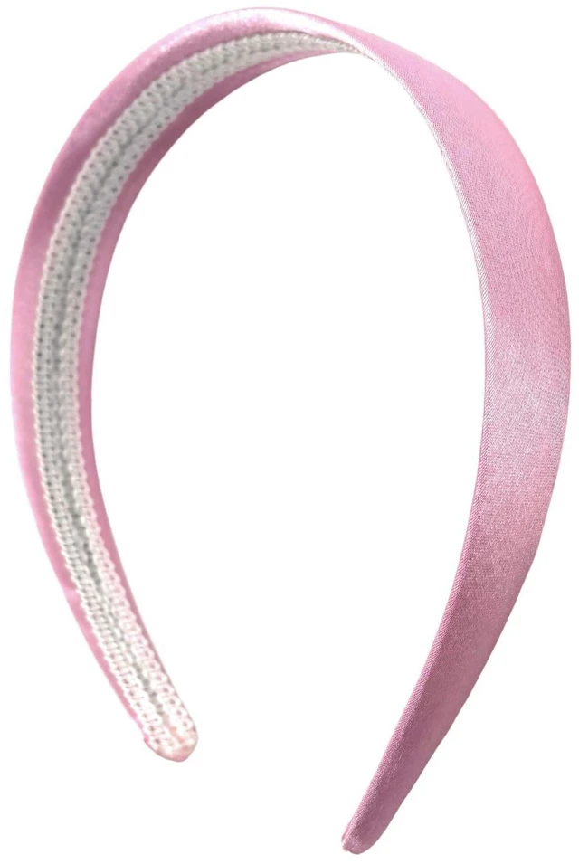 Main image of Headbands for Women & Girls - 1 Inch Satin Headband (Pink) | Classic Hard Hairband with Smooth Satin Finish - Simple Hair Accessory for Everyday Wear, School, Parties & Special Events