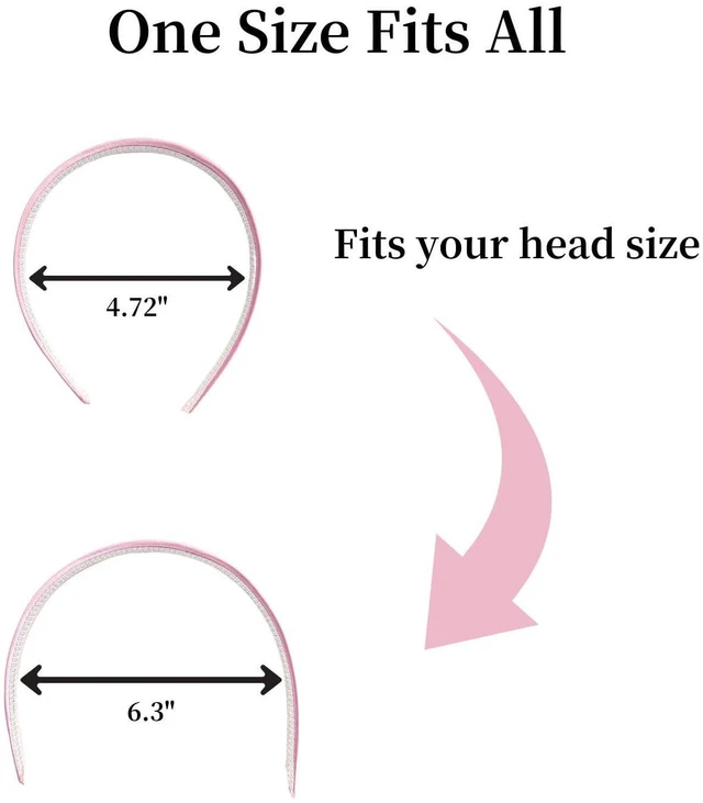 Alt view image 5 of 7 - Headbands for Women & Girls - 1 Inch Satin Headband (Pink) | Classic Hard Hairband with Smooth Satin Finish - Simple Hair Accessory for Everyday Wear, School, Parties & Special Events