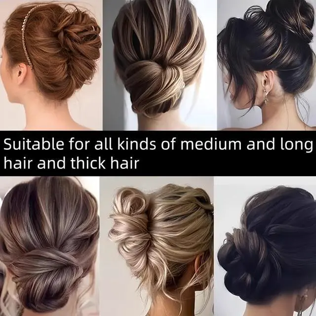 Alt view image 7 of 7 - 3 Pack Spiral Hair Pins,Brown Spin Pins for Hair Buns,Non-Scratch | Twist Hair Pins with All-Day Hold for Women,Ideal for Buns,Updos and Everyday Styling