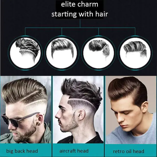 Alt view image 6 of 6 - Styling Hair Comb Set Salon Barber Hairstylist Comb 5 Pack Professional Hair Brush Retro Hairdressing Hair Care Style Accessory Double-sided for Men Boy Gentleman