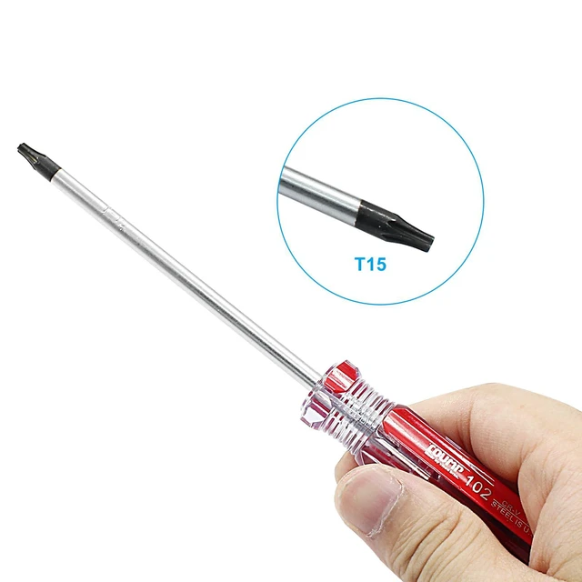 Alt view image 4 of 5 - T15 Security Screwdriver, Red, 7 Inch | Magnetic Tip, Insulated PVC Handle, For Computer and Home Appliance Repairs