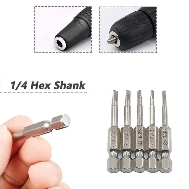 Alt view image 7 of 7 - 6 Pieces Magnetic Triangle Screwdriver Bits Set 1/4 inch Hexagonal 1.8 mm, 2.0 mm, 2.3 mm, 2.5 mm, 2.7 mm, 3.0 Triangle Bits 50mm Length