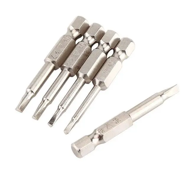 Alt view image 5 of 7 - 6 Pieces Magnetic Triangle Screwdriver Bits Set 1/4 inch Hexagonal 1.8 mm, 2.0 mm, 2.3 mm, 2.5 mm, 2.7 mm, 3.0 Triangle Bits 50mm Length