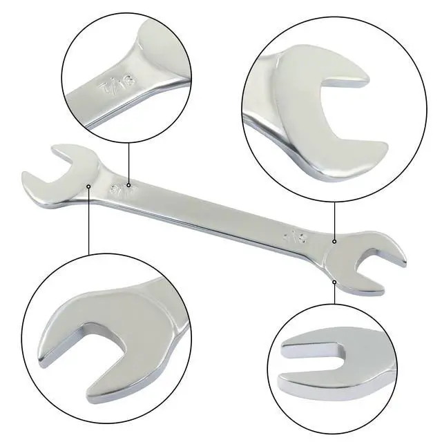 Alt view image 4 of 5 - 3/8 x 7/16 Inch Thin Open End Wrenches | Slim Wrench Tool, General Repairs, Household Maintenance