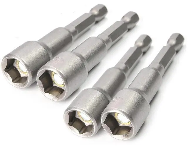 Main image of Magnetic 1/4 Inch Hex Drill Bit Adapter Metric Hexagon Socket for Cordless Screwdriver or Drill Set of 4