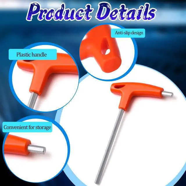 Alt view image 3 of 7 - 5mm T Handle Allen Wrench Set Metric 5mm Allen Wrench Heavy Duty CR-V Hex Key with Long Arm for Machinery Furniture Bicycles Auto Repair Home DIY Remodeling Decoration