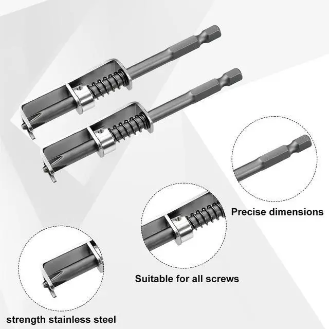 Alt view image 4 of 7 - 7Pcs Screwdriver Head Magnetic Ring with Location Kit & Wrench, Screw Ring Set Removable Household Tool for Universal Bit Holder for Alloy Screw Holder Drills Screwdrivers & Power Bits