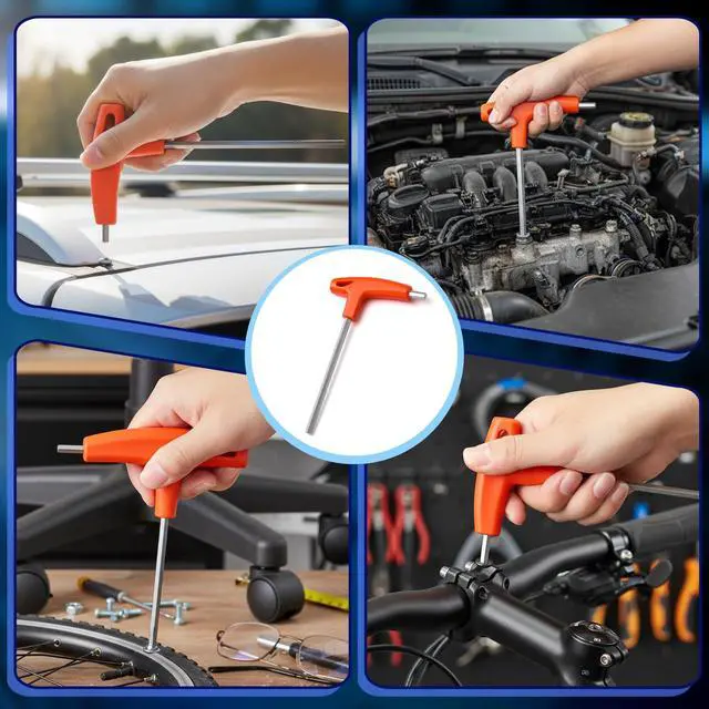 Alt view image 6 of 7 - 5mm T Handle Allen Wrench Set Metric 5mm Allen Wrench Heavy Duty CR-V Hex Key with Long Arm for Machinery Furniture Bicycles Auto Repair Home DIY Remodeling Decoration