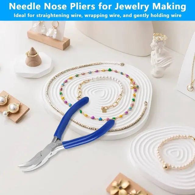 Alt view image 5 of 7 - Bent Nose PliersBent Chain-Nose for Crafting and Repair | For Jewelry Crafting and Repair