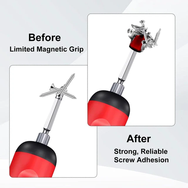 Alt view image 6 of 7 - 7Pcs Screwdriver Head Magnetic Ring with Location Kit & Wrench, Screw Ring Set Removable Household Tool for Universal Bit Holder for Alloy Screw Holder Drills Screwdrivers & Power Bits
