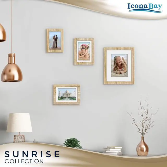 Alt view image 7 of 7 - 4x6 Ash Brown Picture Frame - Painted Solid One-Piece Wood Composite, Modern Farmhouse - Sunrise Collection
