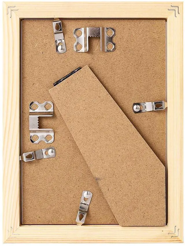 Alt view image 3 of 7 - 5x7 Picture Frame Made of Solid Wood Photo Frame Display Pictures 4x6 with Mat or 5x7 Without Mat For Table top Display or Wall, Natural Wood, 1 Pack