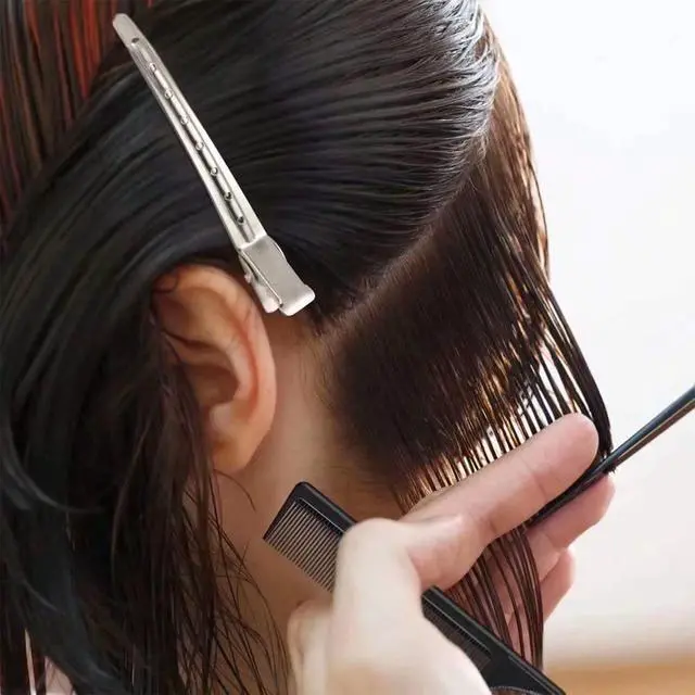 Alt view image 6 of 7 - 1 Pack Professional Carbon Steel Tail Combs Heat Resistant with Metal Pick, Anti Static Black Styling Tail Hair Comb Fine Teeth, Metal Pintail Teasing Comb Brush