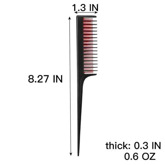 Alt view image 2 of 6 - Triple Teasing Comb for Women Hair Combs for Fine Hair Styling Sectioning 8.27 IN