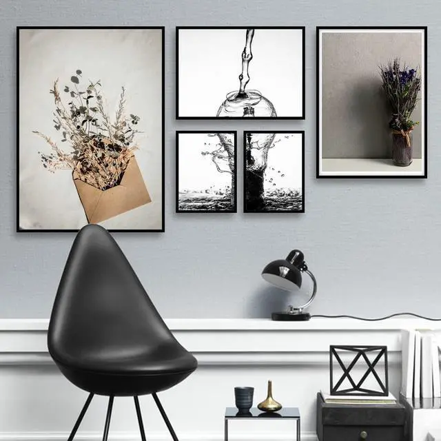 Alt view image 6 of 6 - Black 8x8 Picture Frame, Lightweight Sturdy Gallery Wall Decor | Ideal for Photo Poster Canvas Certificate, Horizontal & Vertical Hanging, High-Clarity Clear Panel, Size 8 x 8 inches
