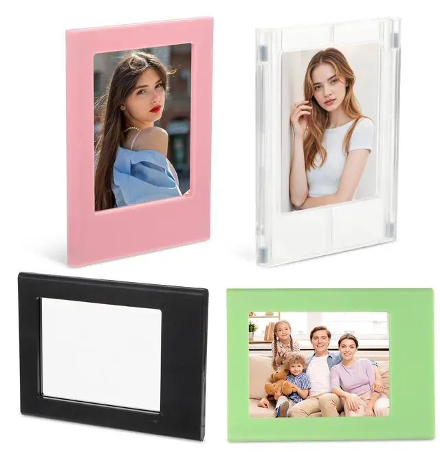 Main image of 2x3 Picture Frame, 4 Pcs Picture Frames for Desk Display with Stand | Small Size Picture Frame Compatible with Polaroid Fujifilm Photos for TableTop and Wall Mounting, 4 Colors