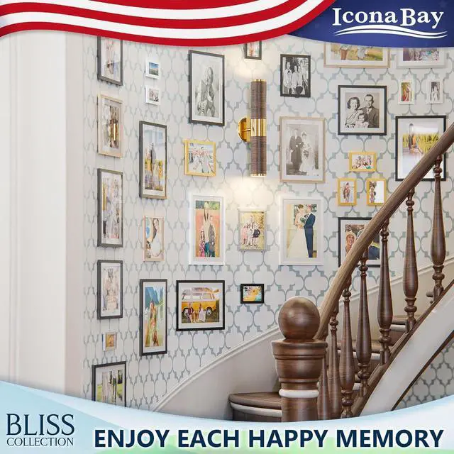 Alt view image 7 of 7 - 4x4 Mat to 3x3 Black Picture Frame - Engineered Wood, Collection | photo frame with removable mat, shatterproof polystyrene cover sheet, modern style, tabletop or wall mount display