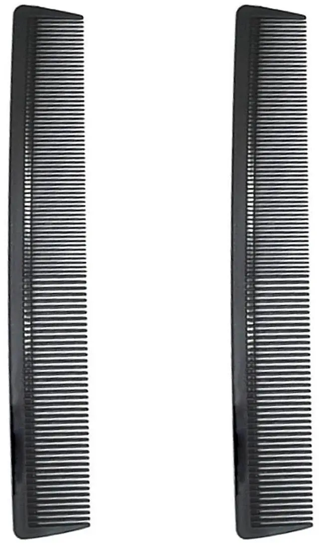 Main image of Carbon Fiber Cutting Comb 2 Pack 8.3 inch | Fine and Wide Tooth Design, Anti-Static & Heat Resistant, Professional for All Hair Types, Durable and Lightweight