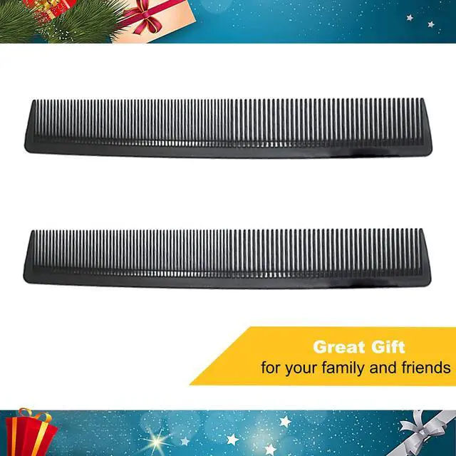 Alt view image 7 of 7 - Carbon Fiber Cutting Comb 2 Pack 8.3 inch | Fine and Wide Tooth Design, Anti-Static & Heat Resistant, Professional for All Hair Types, Durable and Lightweight