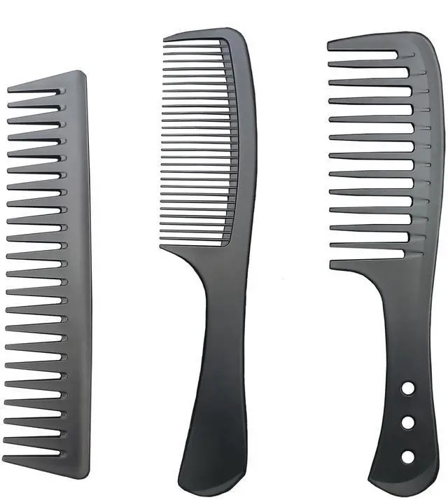 Main image of 3 PCS Carbon Fiber Anti Static Comb, Heat Resistant Comb-Fine and Wide Tooth Hair Combs for Men and Women, Professional for Hair Stylist