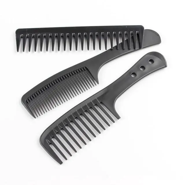 Alt view image 5 of 5 - 3 PCS Carbon Fiber Anti Static Comb, Heat Resistant Comb-Fine and Wide Tooth Hair Combs for Men and Women, Professional for Hair Stylist